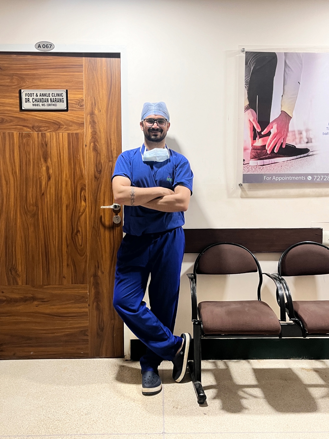 Foot & Ankle Clinic entrance, Fortis Mohali