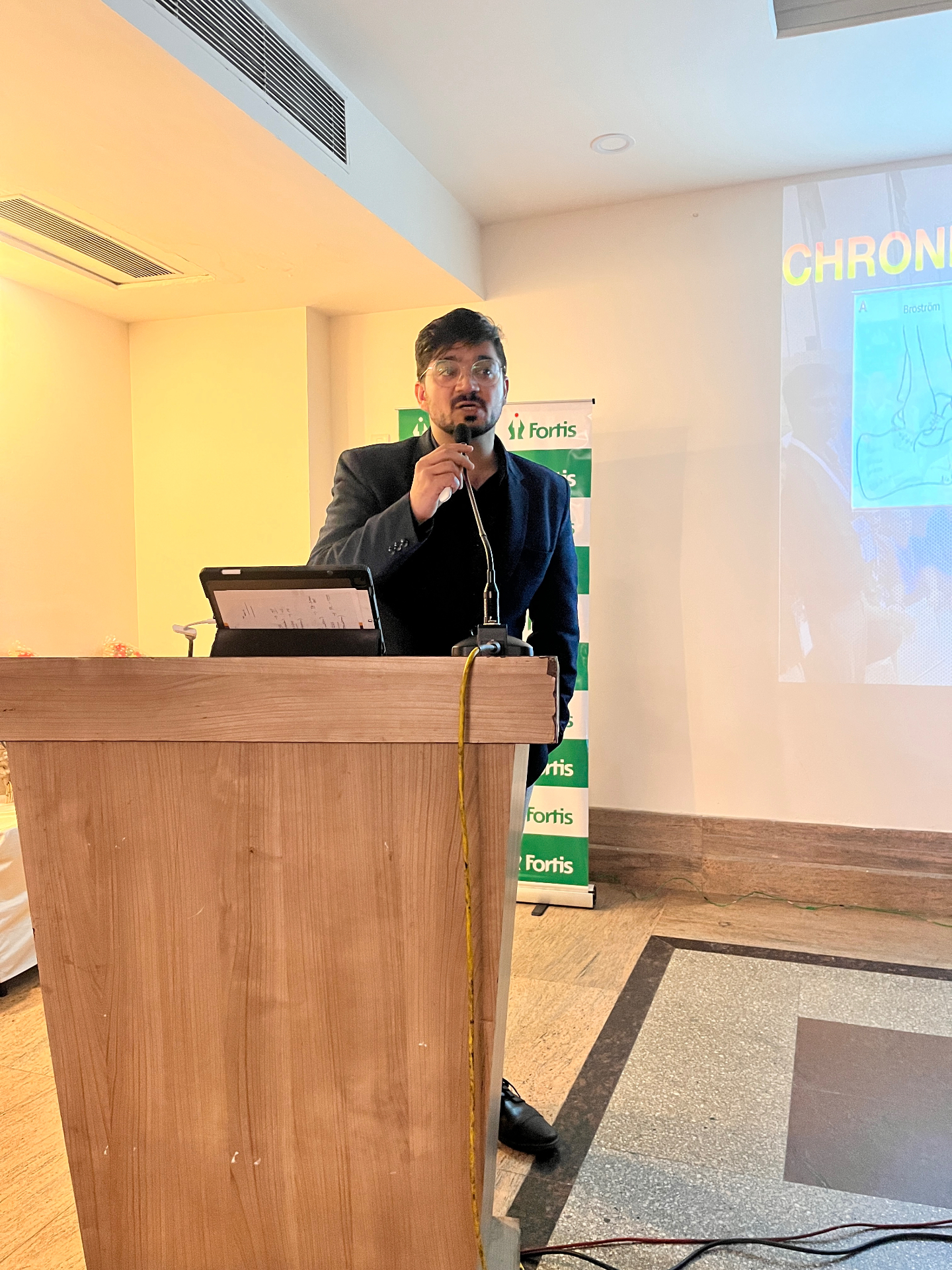 Lecture on chronic ankle instability at Fortis CME