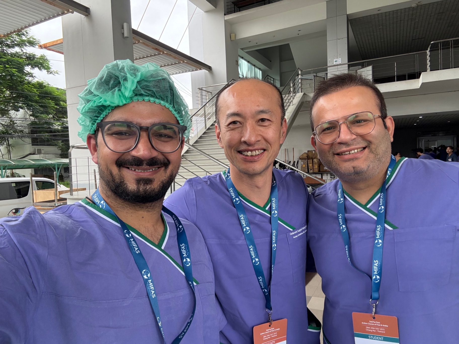 Training visit selfie with international faculty